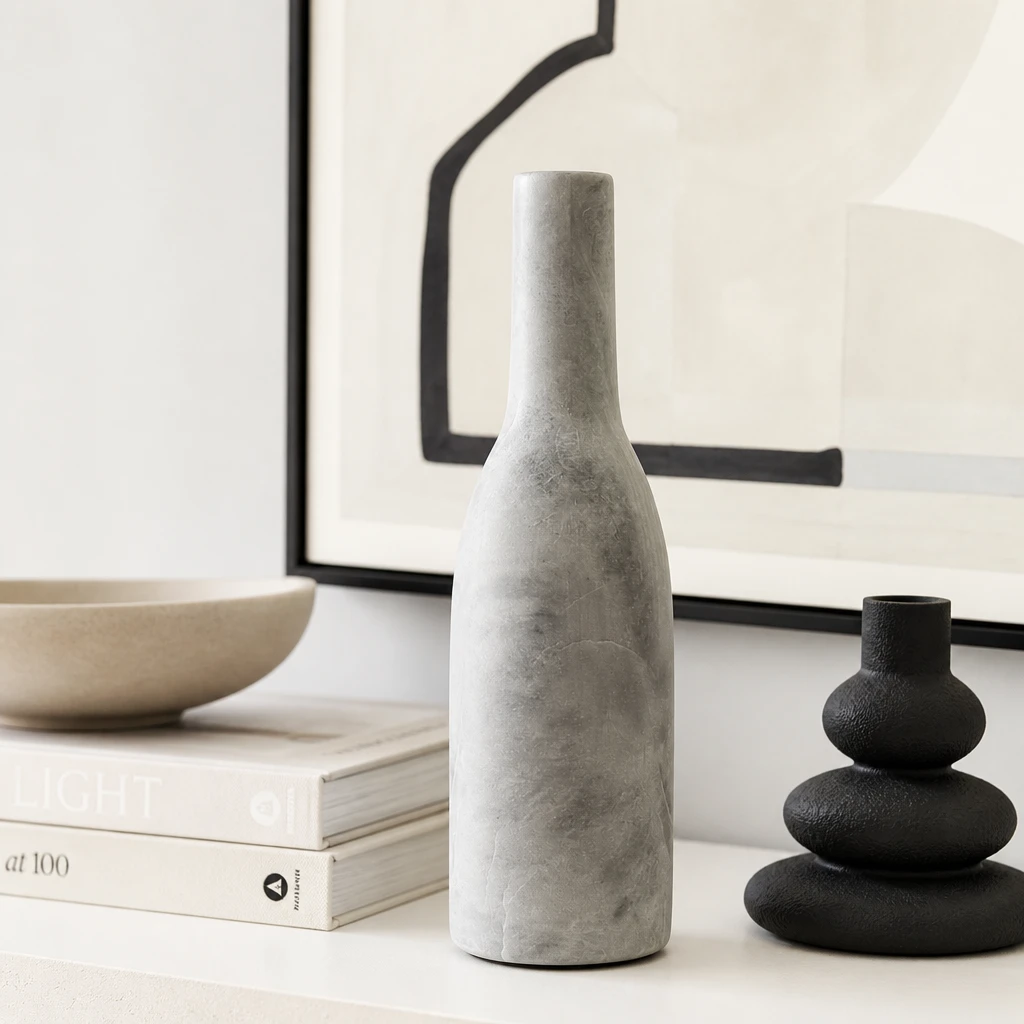 vaso-bottiglia-marmo-bianco-decorativa-cosebelleantichemoderne